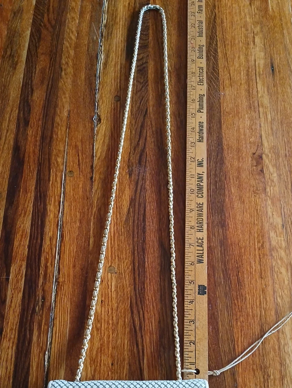 Vintage Whiting And Davis Ivory Metal Mesh Crossbody Purse
